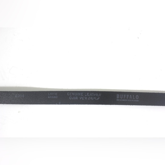 Skinny Black Leather Belt with Brushed Silver and Rhinestone Buckle - Picture 8 of 8